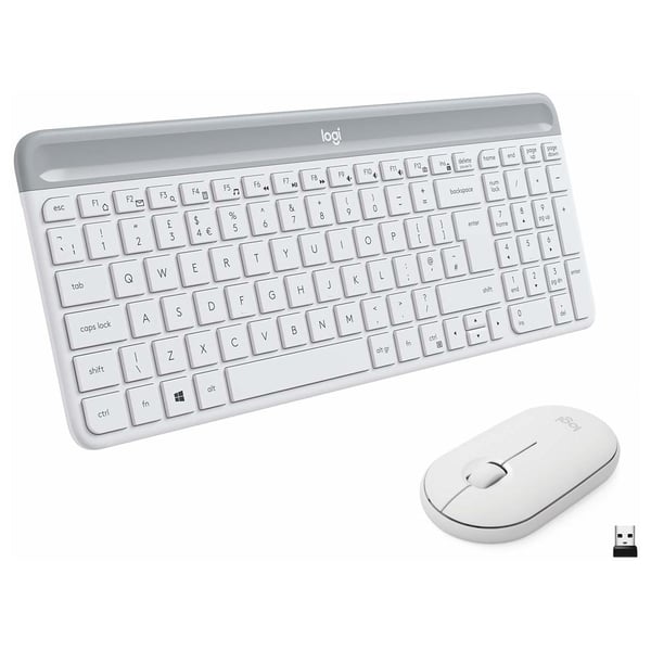 Logitech MK470 Wireless Keyboard and Mouse Combo Off-White English