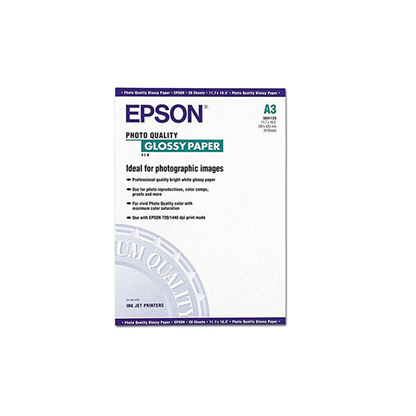 Epson Photo Quality Glossy Paper A3 S041133…